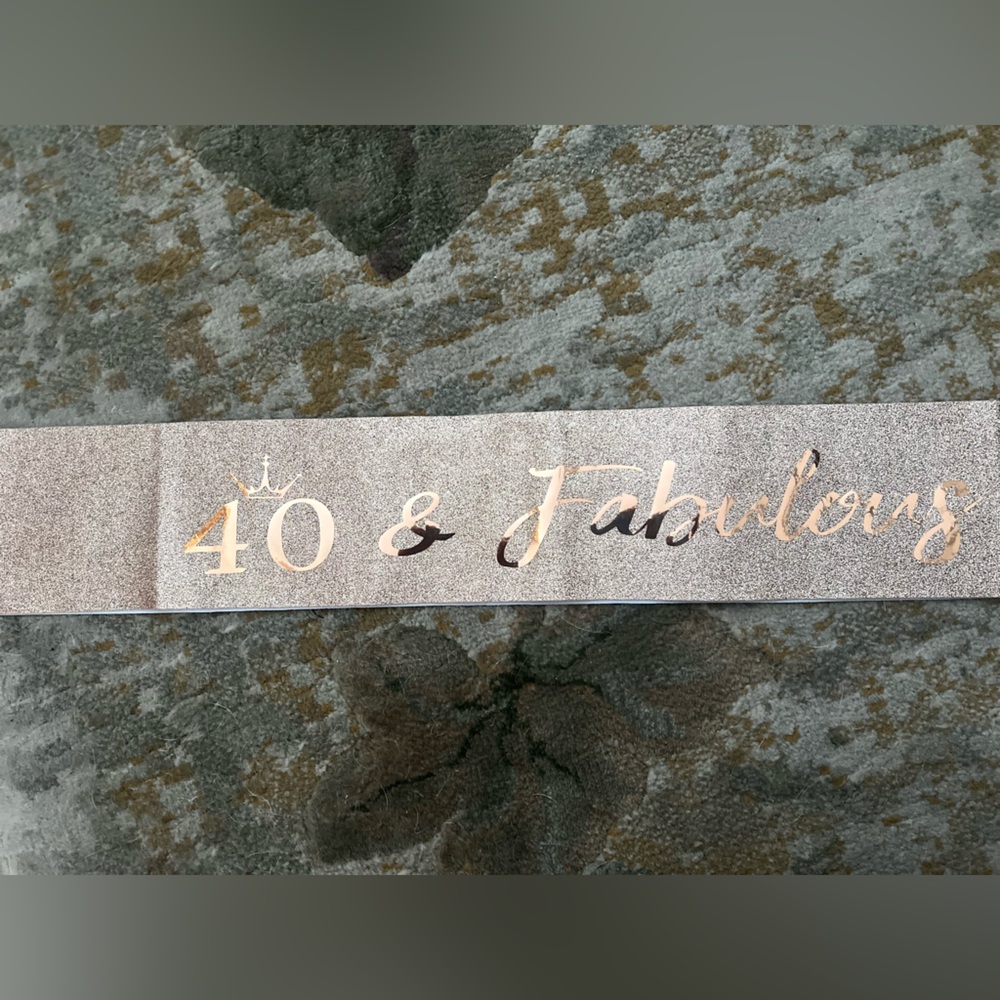 40 and FABULOUS sparkly tiara and pageant sash - Picture 3 of 3